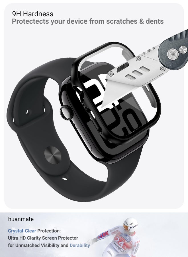 huanmate Apple Watch Series 10 46mm Smart Watch Case with Screen Protector – All-Round Protection, Crisp Display Clarity, Anti-Scratch & Smudge-Resistant, Durable Build, Easy Snap-On Design  - Image 3