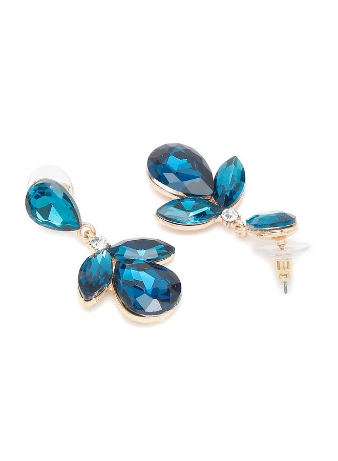 يو بيلا أقراط متدلية مستوحاة من المشاهير من YouBella Jewellery للفتيات والسيدات (أزرق) (YBEAR_33348) - Image 4