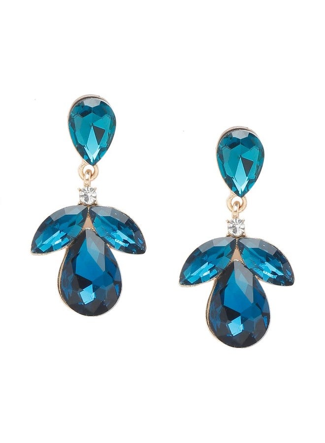 يو بيلا أقراط متدلية مستوحاة من المشاهير من YouBella Jewellery للفتيات والسيدات (أزرق) (YBEAR_33348) - Image 1
