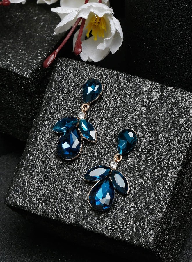 يو بيلا أقراط متدلية مستوحاة من المشاهير من YouBella Jewellery للفتيات والسيدات (أزرق) (YBEAR_33348) - Image 3