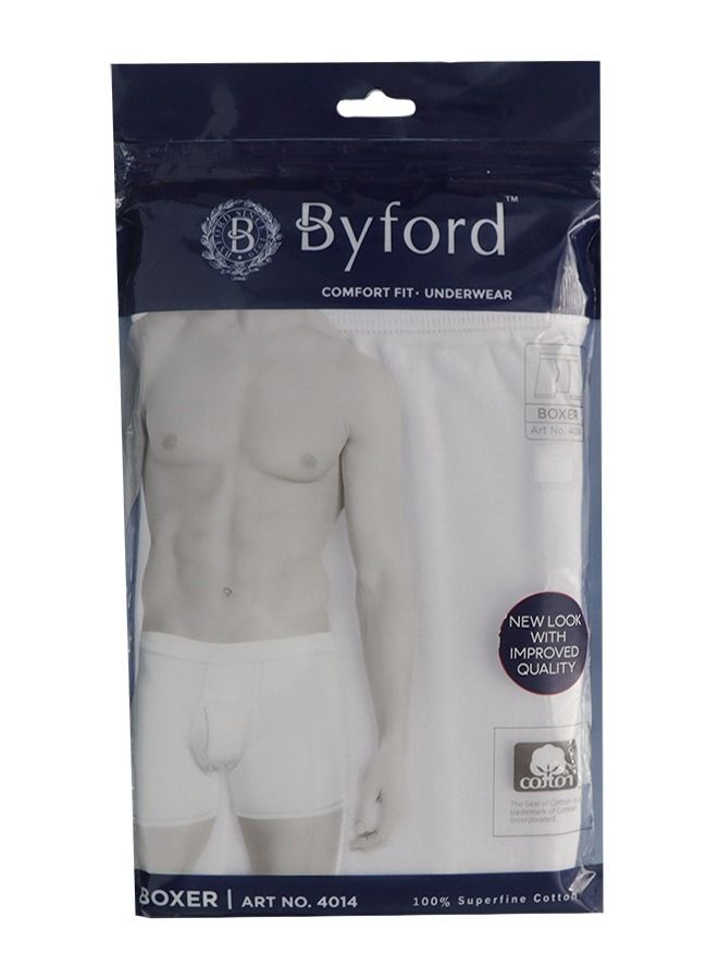 Byford Mens Boxer Knitted White - Image 1