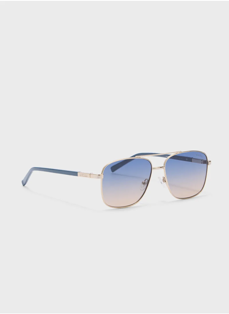 جس Gu304033W54 Aviator Sunglasses