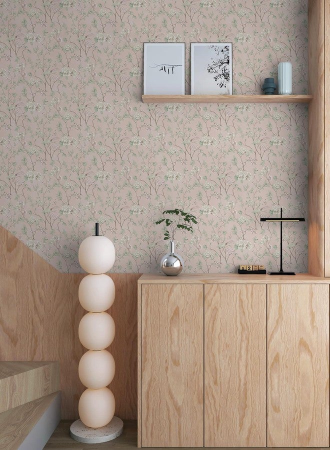 نو وولبيبر ورق جدران NuWallpaper Chinoiserie Garden Pink Peel and Stick، NUS6365 - Image 3