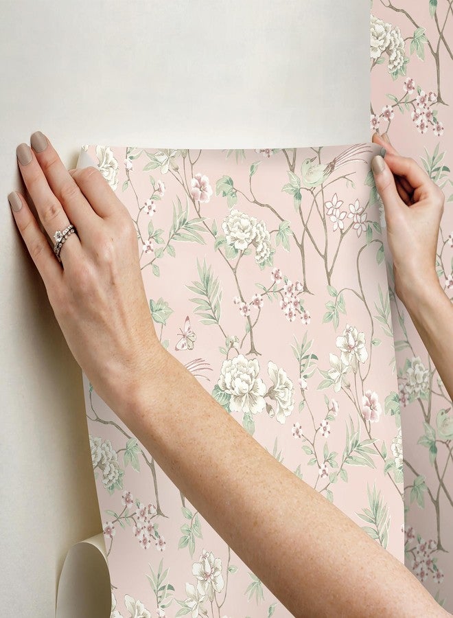 نو وولبيبر ورق جدران NuWallpaper Chinoiserie Garden Pink Peel and Stick، NUS6365 - Image 5