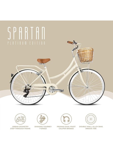 Spartan City Bike With Basket Spartan Classic City Bike With