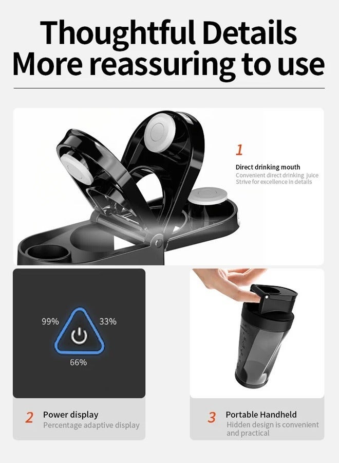 Bukela Portable USB Rechargeable Blender, 700ML Personal Smoothie Blender with 6000mAh Battery, Waterproof & Leak-Proof Design, Type-C Charging, for Travel, Gym, and Office - Image 4