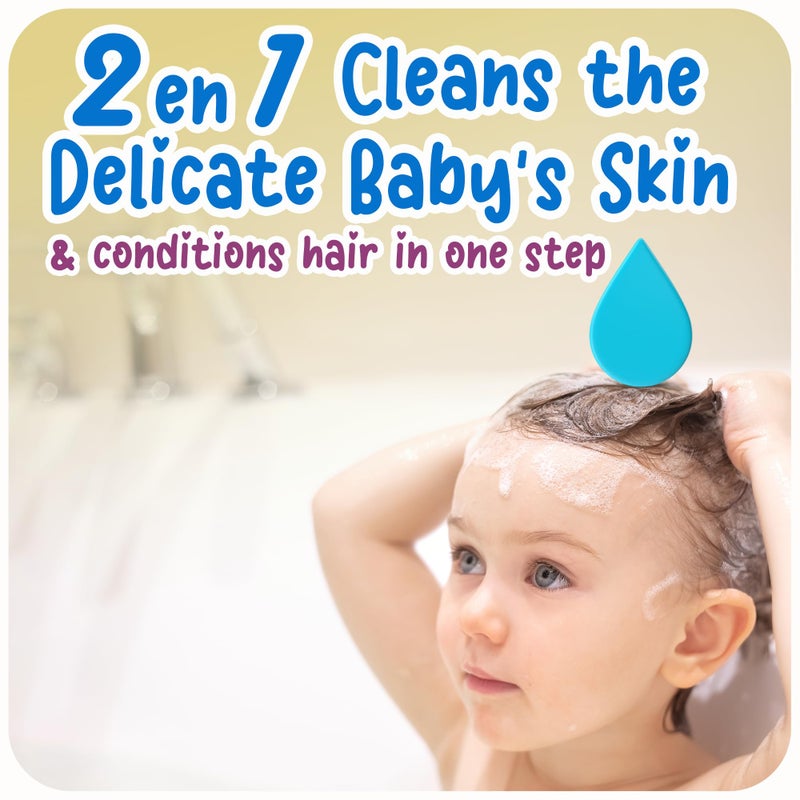 Ricitos de Oro Baby Shampoo and Body Wash, Formula with Oats and Vanilla, Hypoallergenic, Tear-Free Body Wash and Shampoo, 2-Pack of 13.5 Fl Oz Each, 2 Bottles - Image 5