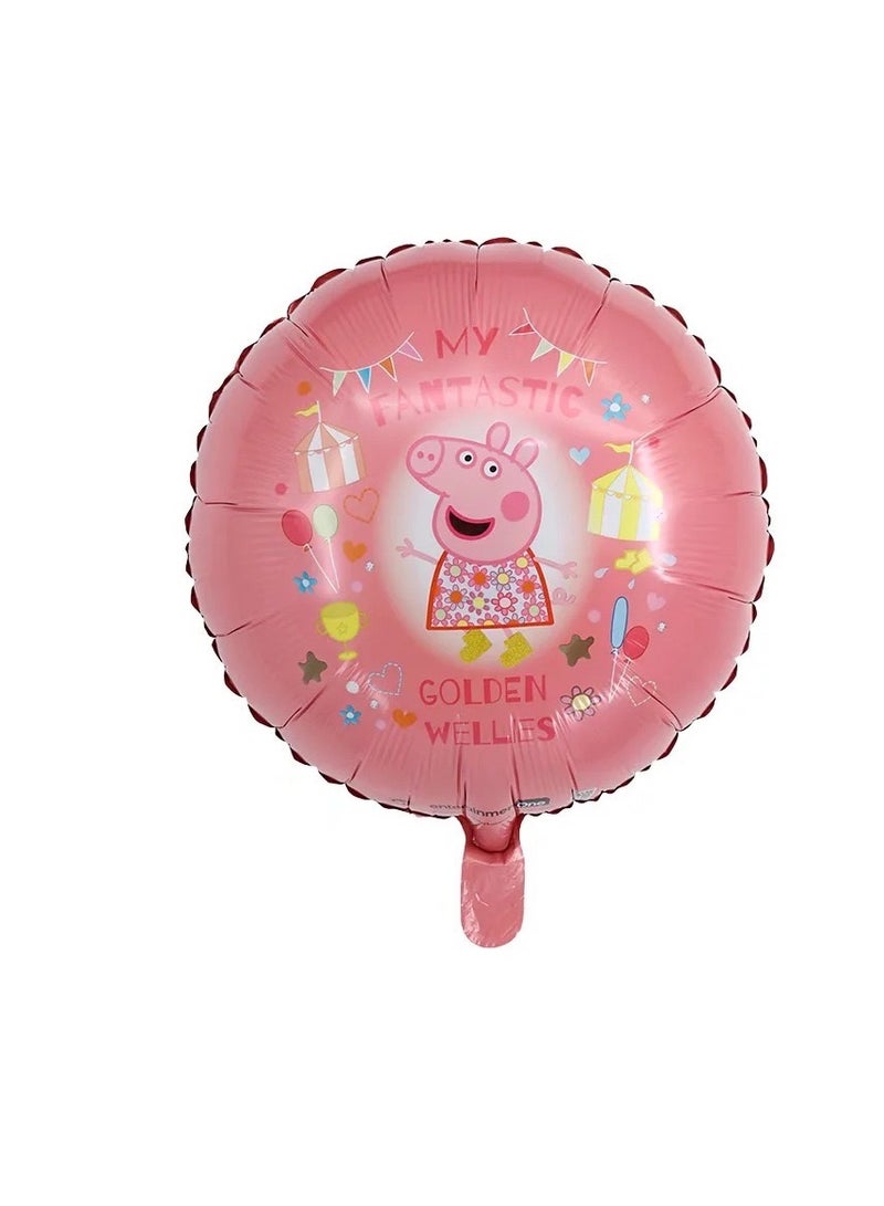 8pcs /set children’s birthday scene layout background wall decoration aluminum foil balloons cartoon shape character Page theme birthday party decoration aluminum foil balloon set - Image 3
