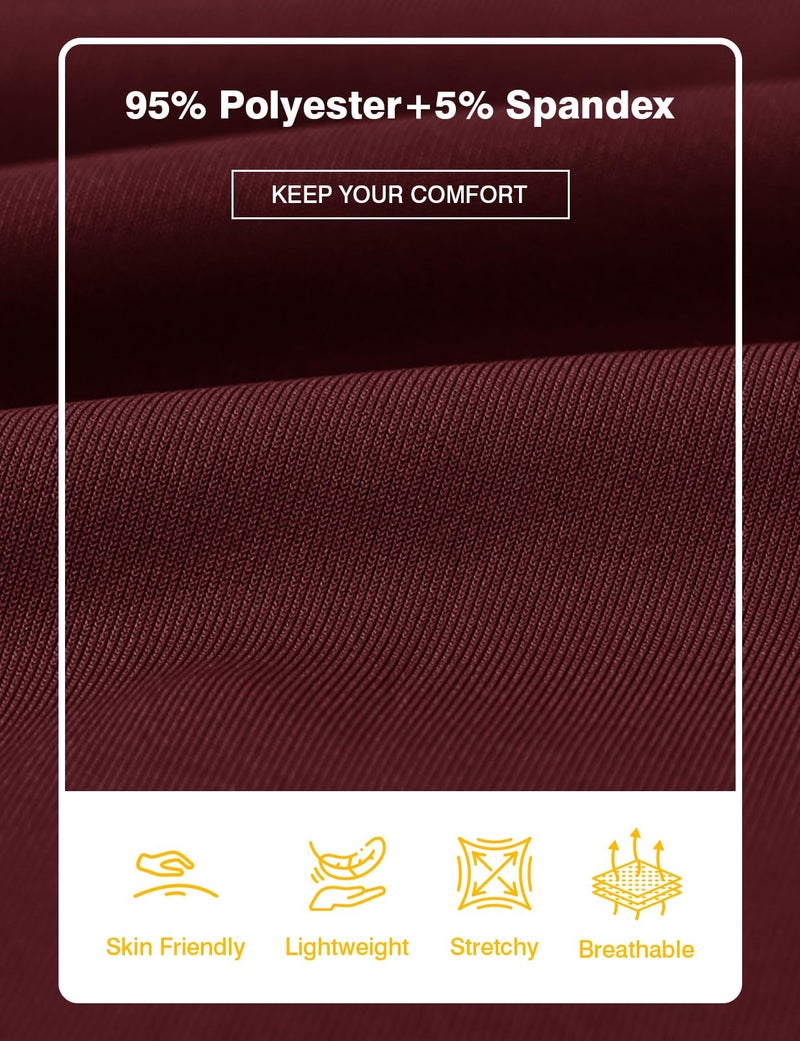Gopune Men's Tracksuits 2 Piece Casual Athletic Jogging Warm Up Sweat Suits Workout Sports Sets,Wine Red XL - Image 4