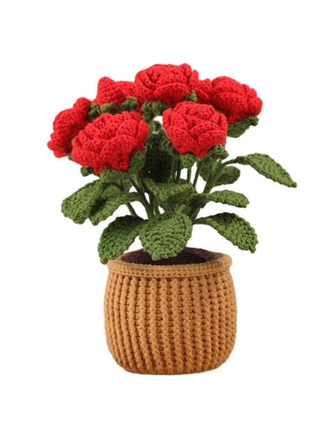 Crochet Kit Rose Plant Crochet Set for Beginners, Complete Crochet Set with Step-by-Step Video Tutorials, Ideal DIY Gift for Adults and Craft Lovers - Image 1