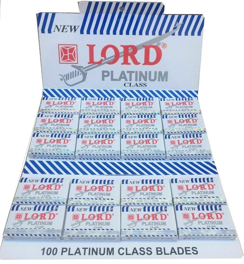 Lord 100 Lord Double Edge Safety Razor Blades Platinum Class by LORD RAZORS 