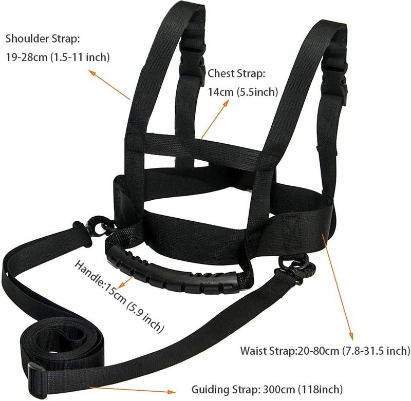 ZipSeven Kids Ski Harness Heavy Duty Ski Shoulder Training Harness Ski Training Leash for Skating, Skateboarding, Snowboard, Roller Skating, Cycling for Kids and Beginners - Image 4