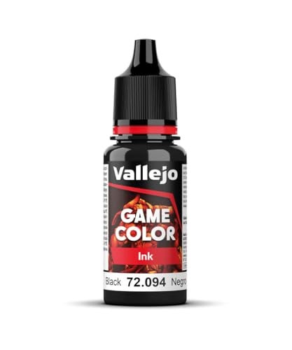 Vallejo Game Color Ink Black 18 ml 060 floz Generate Shading and Wash Effects Satin Finish