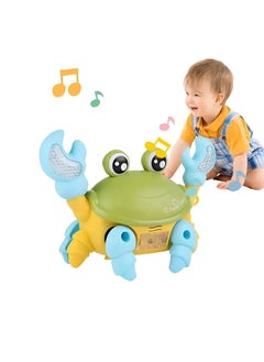 MUMS PLANET 3D Light Up Crab - A charming crawling crab toy designed for children, provides a fun combination of music and colorful lights to promote interactive learning and development skills during play. Multi-colored - Interactive toys for children - Developmental toys - Educational toys - Gift for children  - Image 1