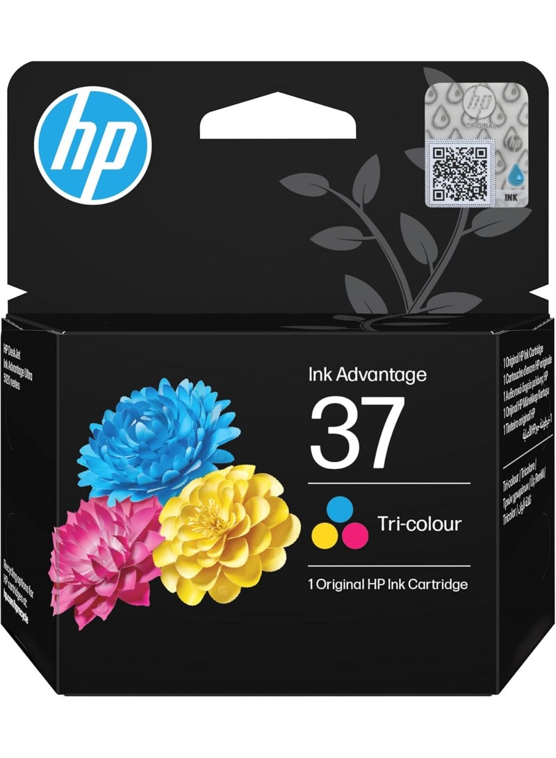 HP 37 خرطوشة حبر فائقة الأداء ثلاثية الألوان الأصلية - Image 1