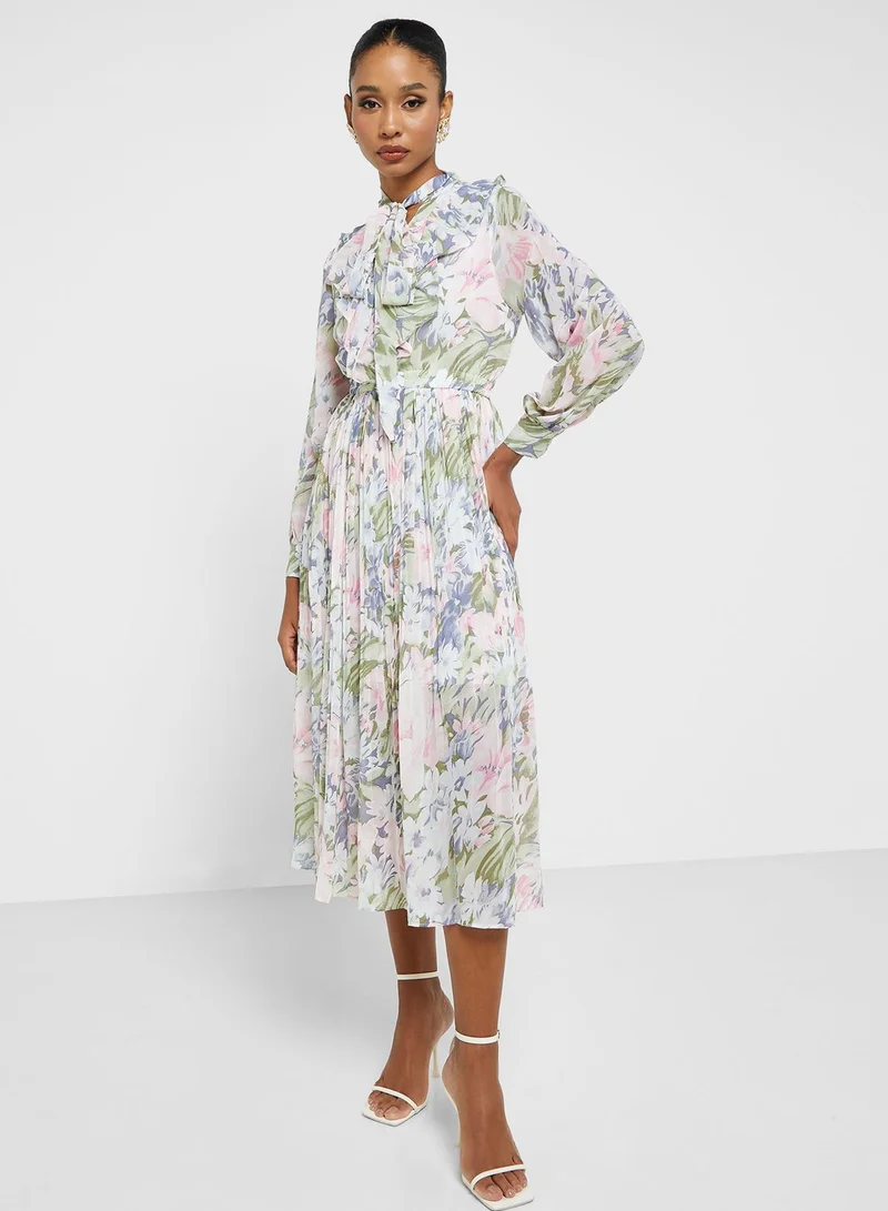 Khizana  Neck Tape Printed Dress for Women | Best Price UAE