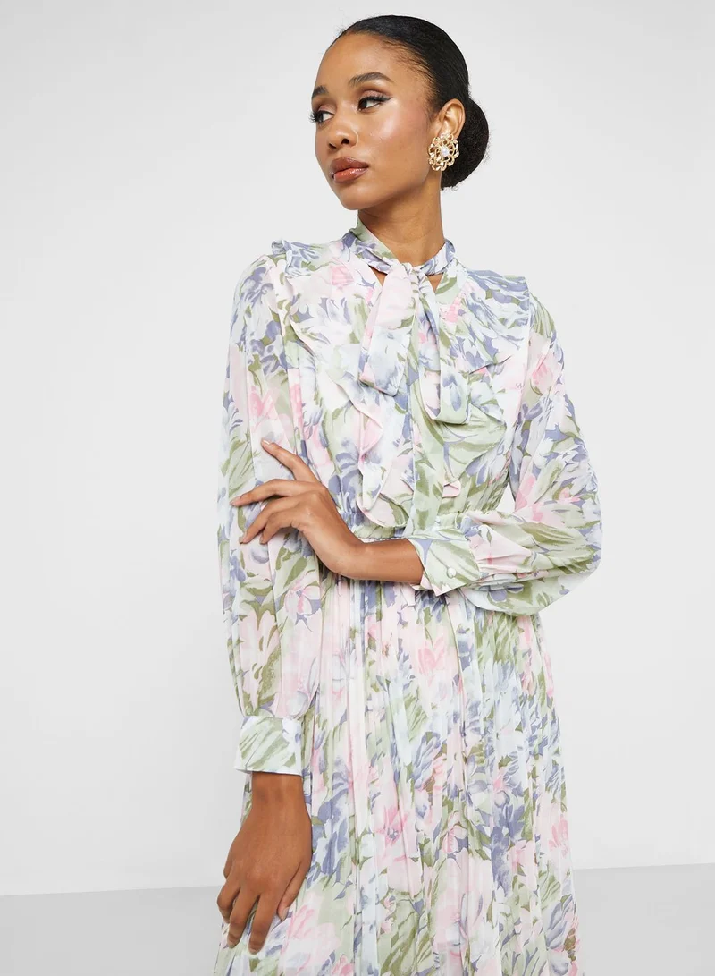 Khizana  Neck Tape Printed Dress for Women | Best Price UAE