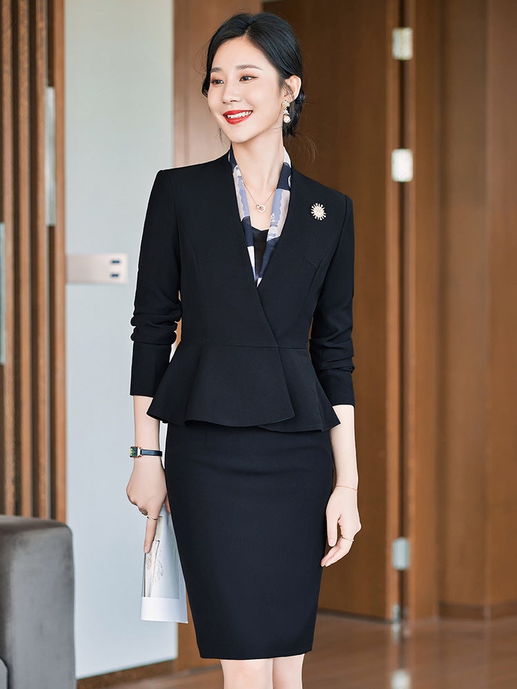 Work Clothes Professional Temperament Women'S Suit Suit Long Sleeve Fashion Jewelry Store High-End Business Reception Dress - Image 4