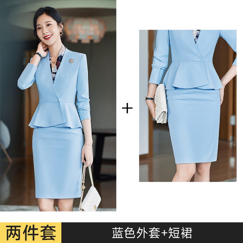 Work Clothes Professional Temperament Women'S Suit Suit Long Sleeve Fashion Jewelry Store High-End Business Reception Dress - Image 1