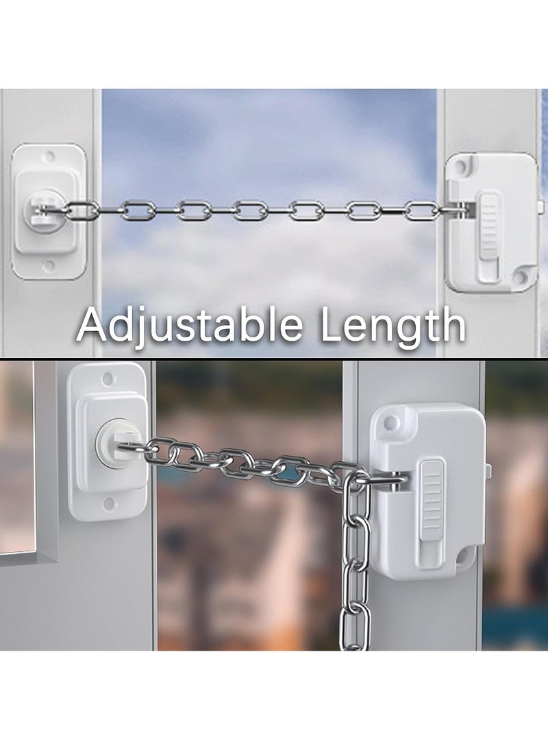 Window Locks, Heavy Refrigerator Locks Fridge Cabinets Drawers Dishwasher Toilet Window and Child Safety Cabinet for Kids Keyless Child Safety Locks Strong non-marking No Drilling 2 Pack - Image 2