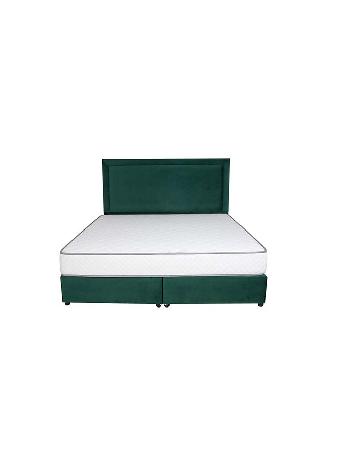 Bed and Mattress Zone Velvetine Upholstered Bed 193 X 90 Single Size Green Color, Mattress Size-190x90cm (Mattress sold separately)  - Image 3