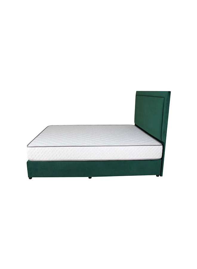 Bed and Mattress Zone Velvetine Upholstered Bed 193 X 90 Single Size Green Color, Mattress Size-190x90cm (Mattress sold separately)  - Image 4