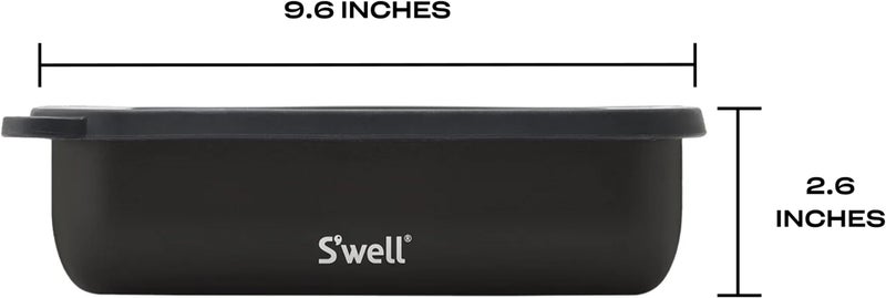 S'well Stainless Steel Bento Box, Onyx, Fits One Large Entree Or Small Entree And Snack, Includes Removable Divider, Leakproof, Easy to Clean, Dishwasher Safe - Image 4