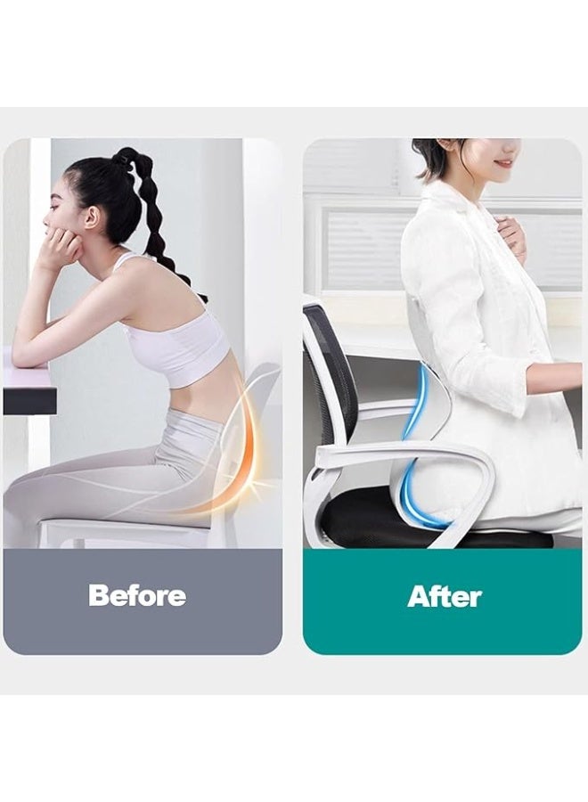 Innovative Posture Corrector and Back Support Chair | Contemporary Design and Breathable Material | Portable and Lightweight Support for Home and Office | Stylish Gray Perfection Posture Cushion Size 38*35 - Image 4