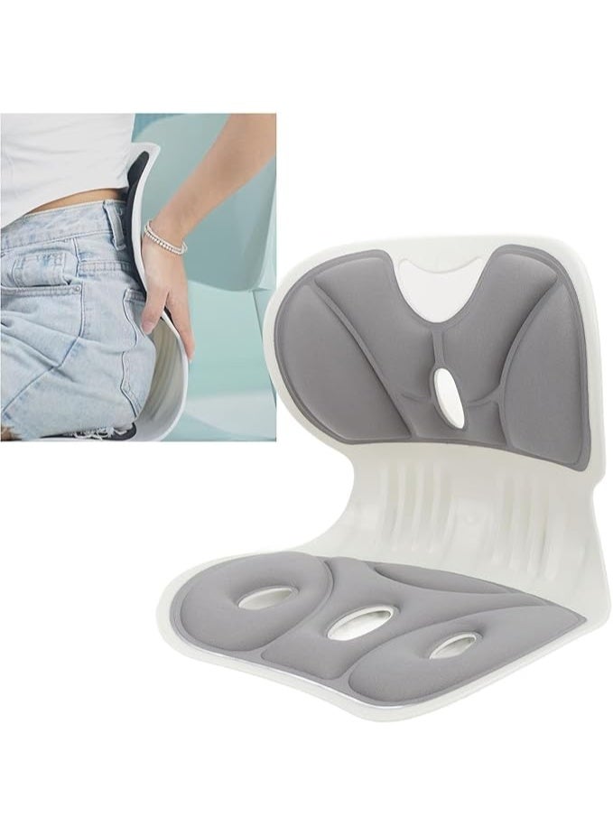 Innovative Posture Corrector and Back Support Chair | Contemporary Design and Breathable Material | Portable and Lightweight Support for Home and Office | Stylish Gray Perfection Posture Cushion Size 38*35 - Image 1