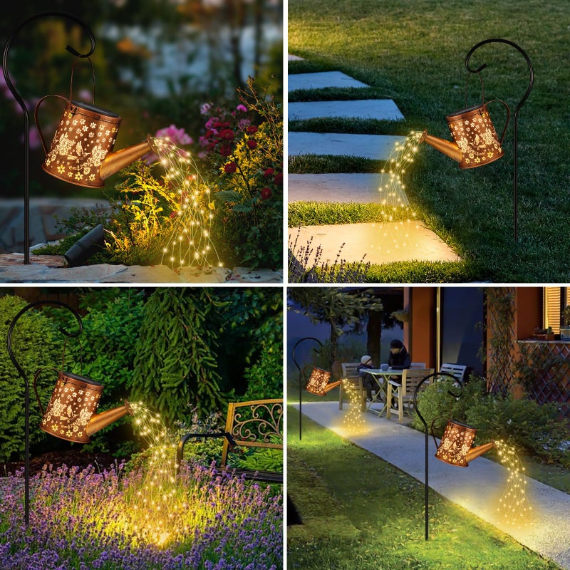 Pawatee Solar Watering Can Light, Solar Powered Hanging Lantern Landscape Lights, Decorative Garden for Yard Waterproof Garden Decor, Gifts for Mom, Grandmaï¼ˆ02-Hummingbirdï¼‰ - Image 5