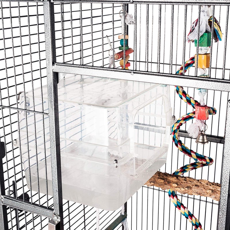 Colorday Large Bird Bath for Cage, Parrot Bath for Parakeet, African Grey, Amazon, Conure, Cockatiel(13X11X8 inch) - Image 5