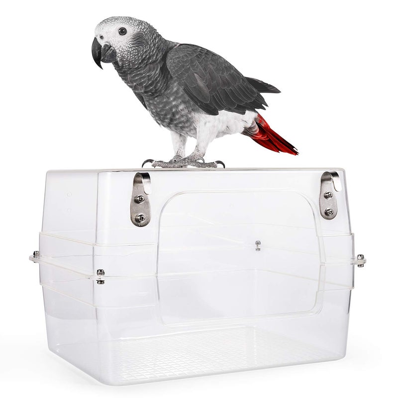 Colorday Large Bird Bath for Cage, Parrot Bath for Parakeet, African Grey, Amazon, Conure, Cockatiel(13X11X8 inch) - Image 1