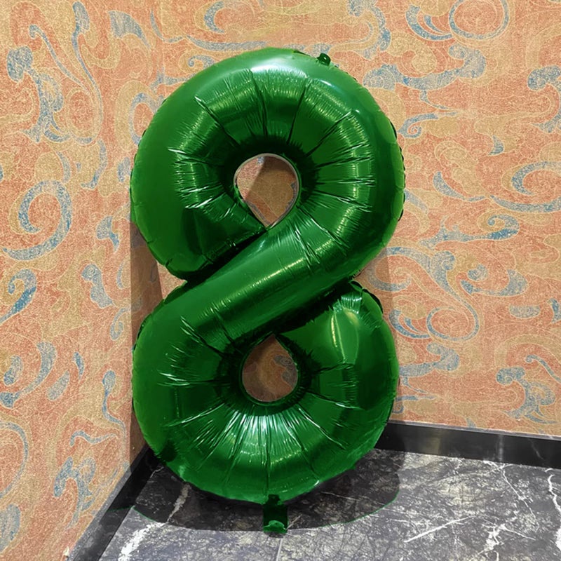 Kelfuoya 40 Inch Balloon Number 8 Green, Large Foil Green Number Balloons 8 18 28 for Girls Women, Digital 8 Helium Balloons for 80 88 Birthday Party Supplies Anniversary Event Celebration Decorations - Image 5
