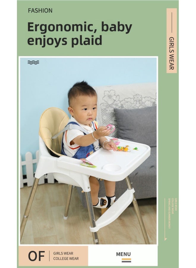 ORiTi كرسي طعام للأطفال، كرسي طعام مريح للأطفال، كرسي عالي للأطفال، طاولة طعام متعددة الوظائف للأطفال، كرسي طعام منزلي، وكرسي نمو - رمادي - Image 2