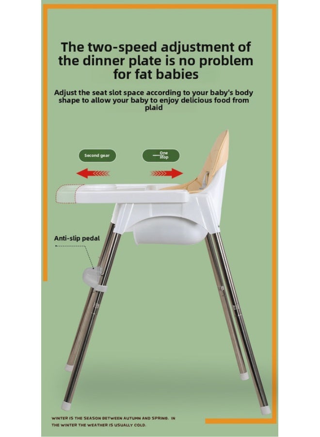 ORiTi كرسي طعام للأطفال، كرسي طعام مريح للأطفال، كرسي عالي للأطفال، طاولة طعام متعددة الوظائف للأطفال، كرسي طعام منزلي، وكرسي نمو - رمادي - Image 5
