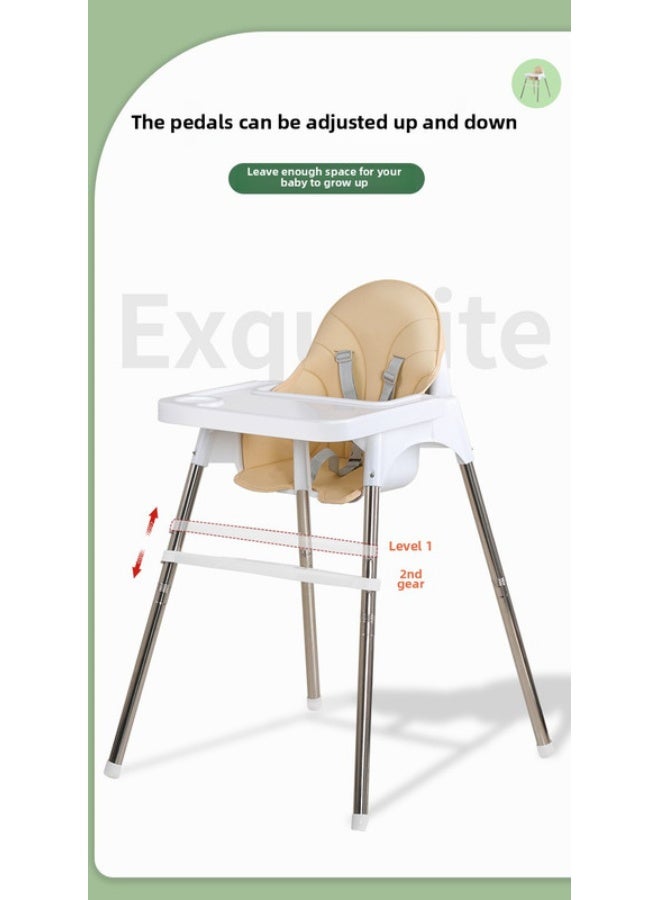 ORiTi كرسي طعام للأطفال، كرسي طعام مريح للأطفال، كرسي عالي للأطفال، طاولة طعام متعددة الوظائف للأطفال، كرسي طعام منزلي، وكرسي نمو - رمادي - Image 4