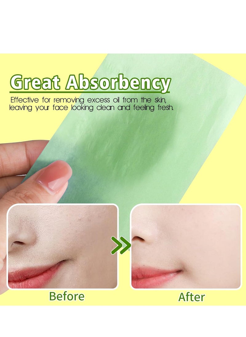 HNYYZL - 300 Sheets Blotting Paper, HNYYZL Oil Absorbing Sheets for Oily Skin, Oil Control for Face, Makeup Blotting Paper, Natural Oil Absorbing Facial Blotting Sheets for Oily Skin Care (Pack of 3) - Image 1
