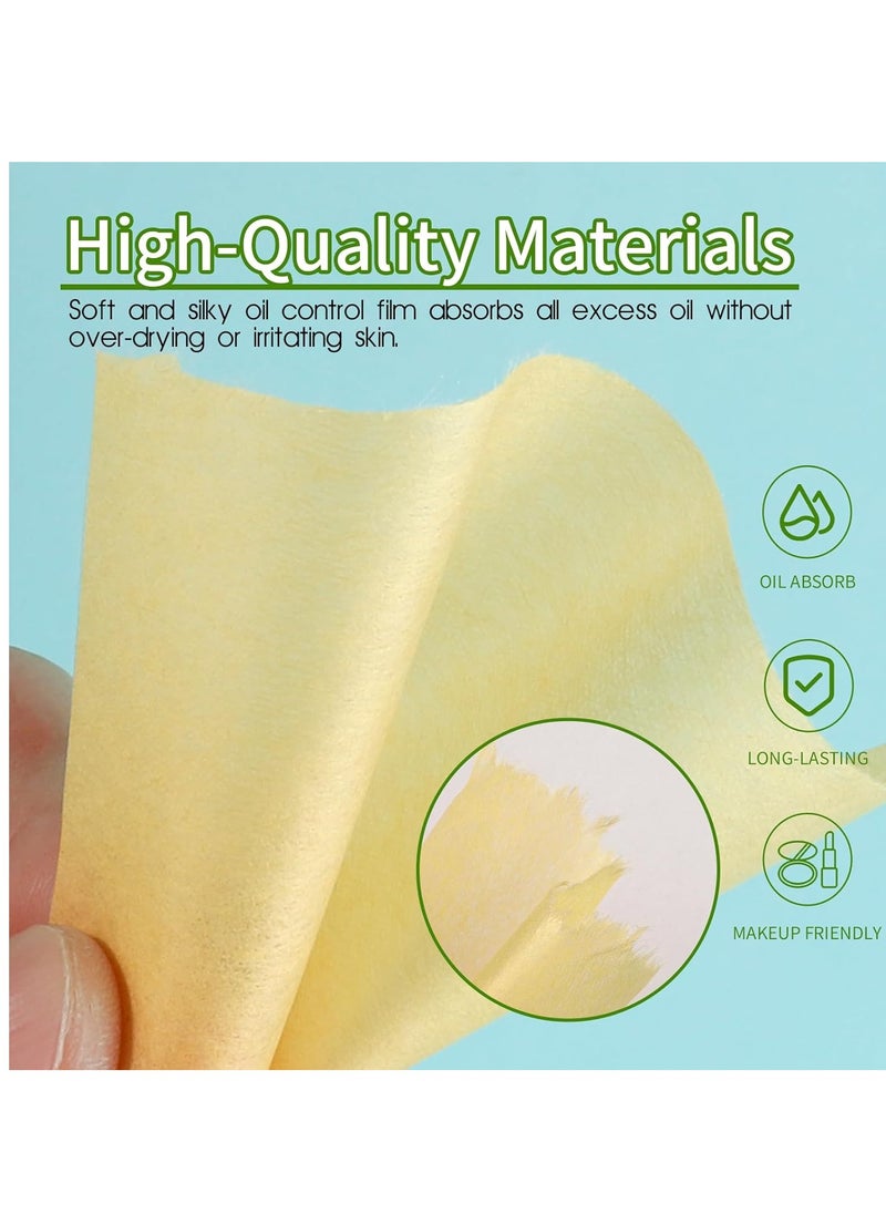 HNYYZL - 300 Sheets Blotting Paper, HNYYZL Oil Absorbing Sheets for Oily Skin, Oil Control for Face, Makeup Blotting Paper, Natural Oil Absorbing Facial Blotting Sheets for Oily Skin Care (Pack of 3) - Image 1