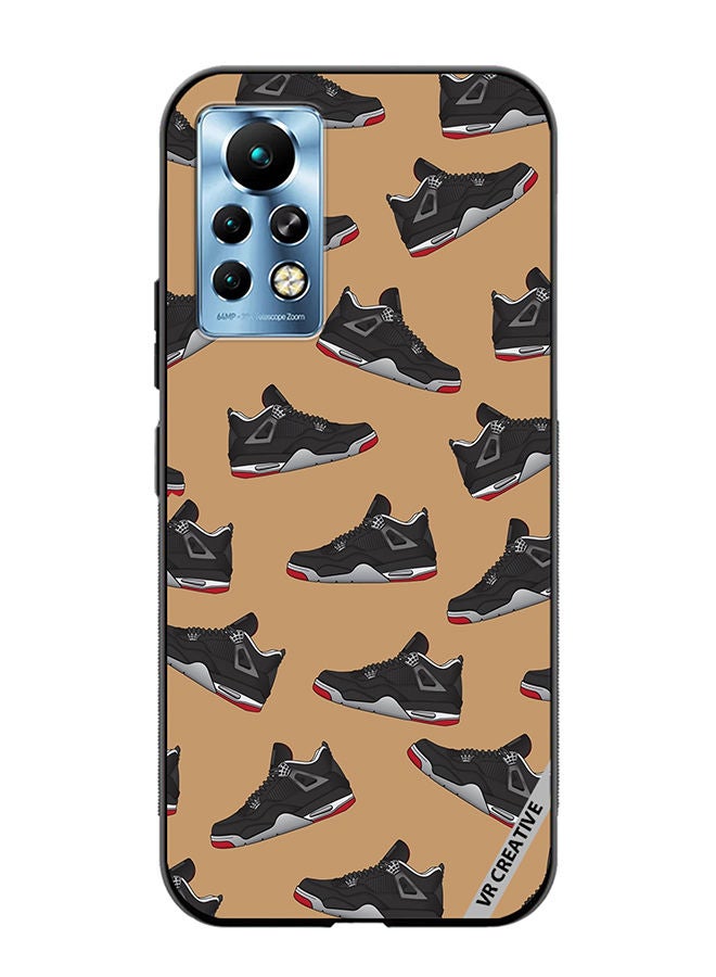 VR CREATIVE Protective Case Cover For Infinix Note 11 Pro Shoes Black Color Pattern Design Multicolour - Image 1