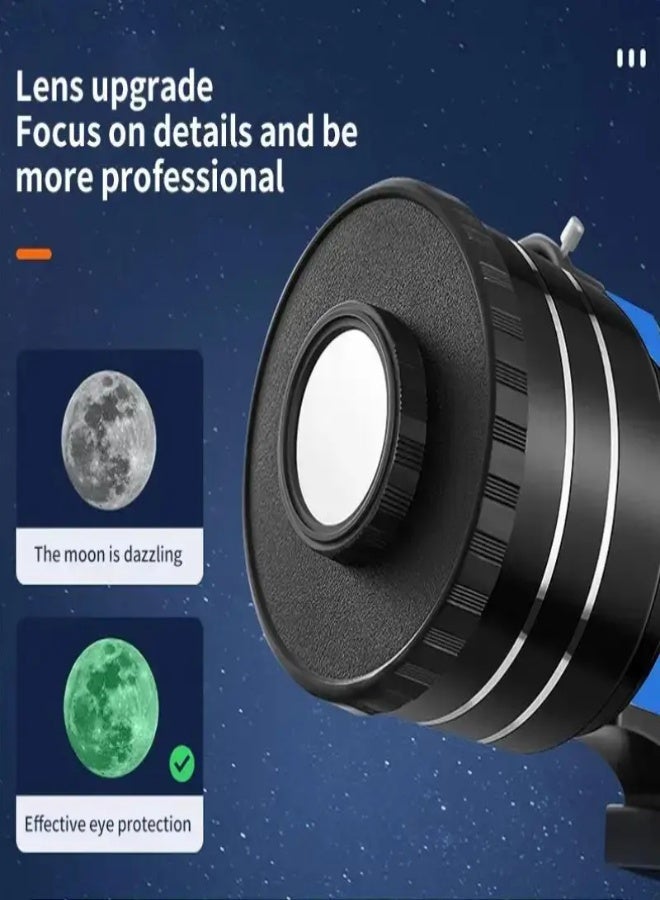 Generic Professional Refractor Telescope with Adjustable Tripod – 70mm Large Aperture, 99X Magnification, FMC Multi-Layer Coated HD Lens, Manual Focus, Aluminum Alloy Body, Perfect for Beginners, Moon & Star Observation, Ideal Astronomy Gift - Image 2