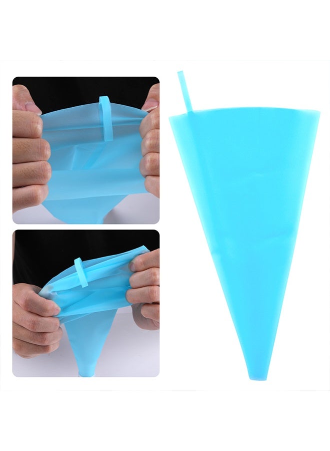 مجموعة من 8 قطع من أكياس التزيين ورؤوس التزيين، 6 رؤوس تزيين، فوهات تزيين التزيين، أكياس التزيين، أربطة تزيين الكب كيك، أداة معجنات الكب كيك - Image 4