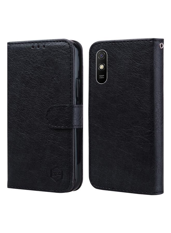 The Bros Case For Xiaomi Redmi 9A Skin Feeling Oil Leather Texture PU + TPU Phone Case