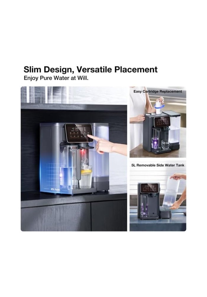 JIMMY R9 Pro Smart Countertop Reverse Osmosis Water Purifier with 7-Stage Filtration and UV Sterilization 5.5 L 2200 W R9 PRO AQUA grey - Image 3