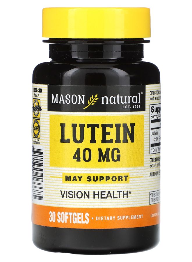 Mason Natural Lutein 40 mg 30 Softgels - Image 1