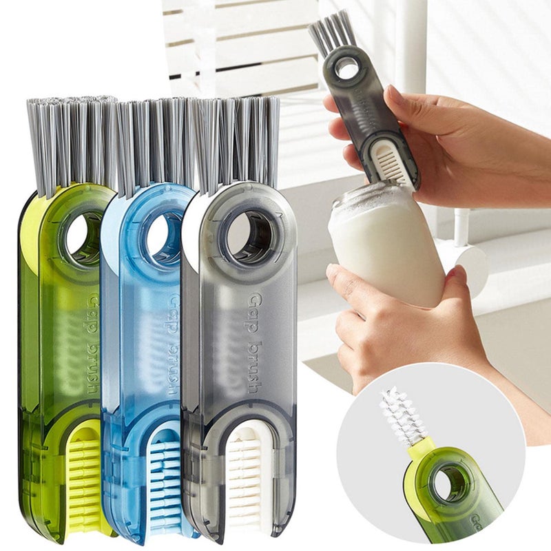 BGCYEGD ABBCDTT 3-in-1 multifunctional cleaning brush, bottle cleaning brush, gap cleaning brush, bottle cleaning brush, bottle brush for cleaning water bottles - Image 1