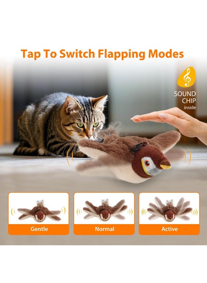 SKIPDAWG PETGEEK Flapping & Chirping Bird Cat Toy for Indoor Cats with Catnip, USB Rechargeable Motion Activated, Interactive Beating Wings Cat Toy, Hanging Flapping Bird for Cats (No Fly) - Image 3