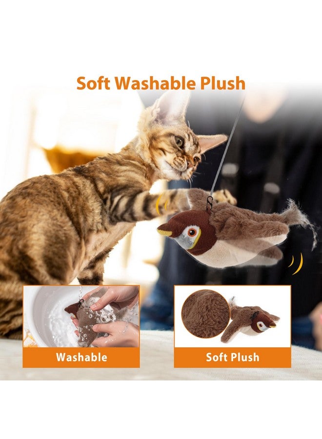 SKIPDAWG PETGEEK Flapping & Chirping Bird Cat Toy for Indoor Cats with Catnip, USB Rechargeable Motion Activated, Interactive Beating Wings Cat Toy, Hanging Flapping Bird for Cats (No Fly) - Image 4