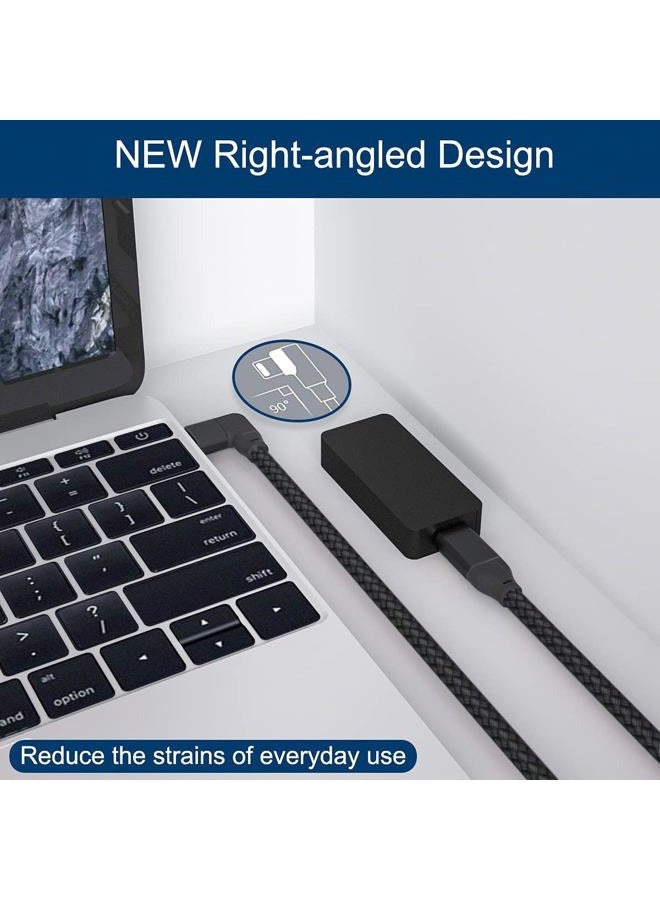 Itramax Right-Angle USB C Extension Cable 0.66FT,Short USBC Cable Type-C 3.1 3.2 Gen2(10Gbps) Male to Female 90-Degree/L-Shape Thunderbolt 3 Cord for iPhone 16 15 Pro Max,iWatch 10,Mac,iPad Mini 6 7 - Image 2