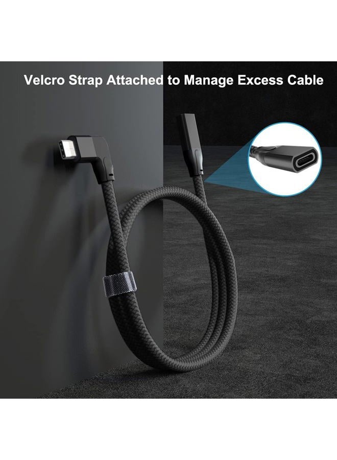 Itramax Right-Angle USB C Extension Cable 0.66FT,Short USBC Cable Type-C 3.1 3.2 Gen2(10Gbps) Male to Female 90-Degree/L-Shape Thunderbolt 3 Cord for iPhone 16 15 Pro Max,iWatch 10,Mac,iPad Mini 6 7 - Image 5