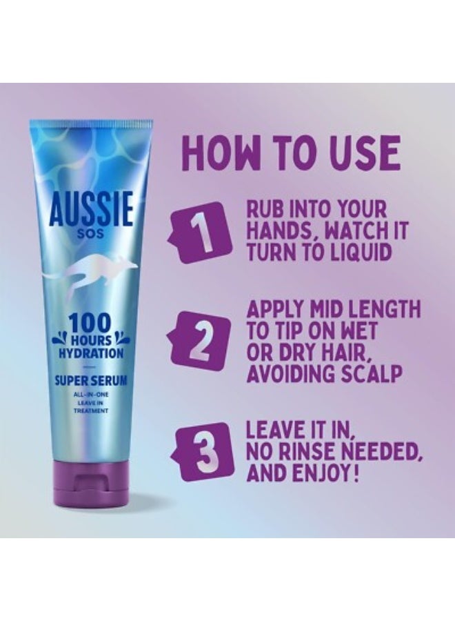 Aussie SOS 100 Hours Hydration Leave-in Super Serum 160ml - Image 2